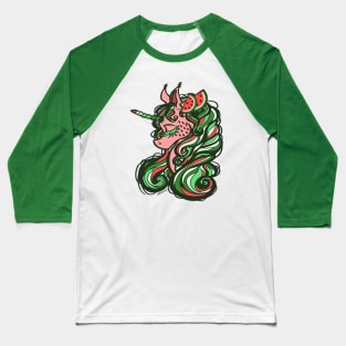 Watermelon Unicorn Baseball T-Shirt